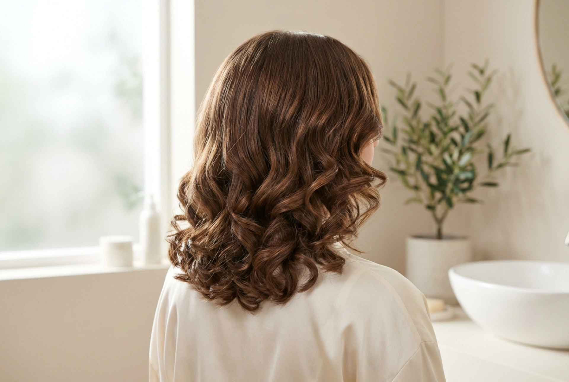Bucle pentru nuntă pe păr până la umeri: efect de durată pas cu pas