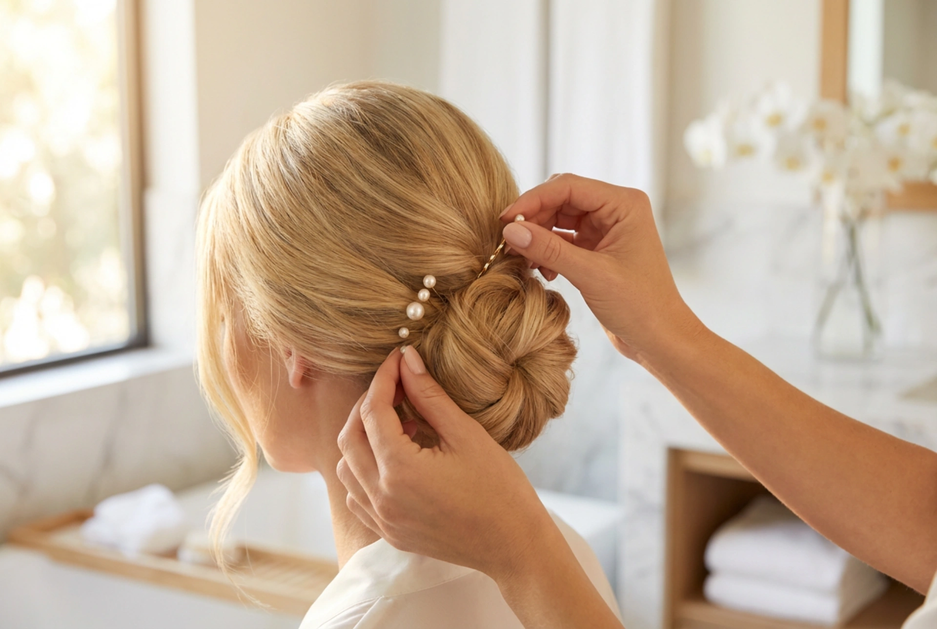 Coafură simplă pentru nuntă: pregătire, prindere și fixare pas cu pas