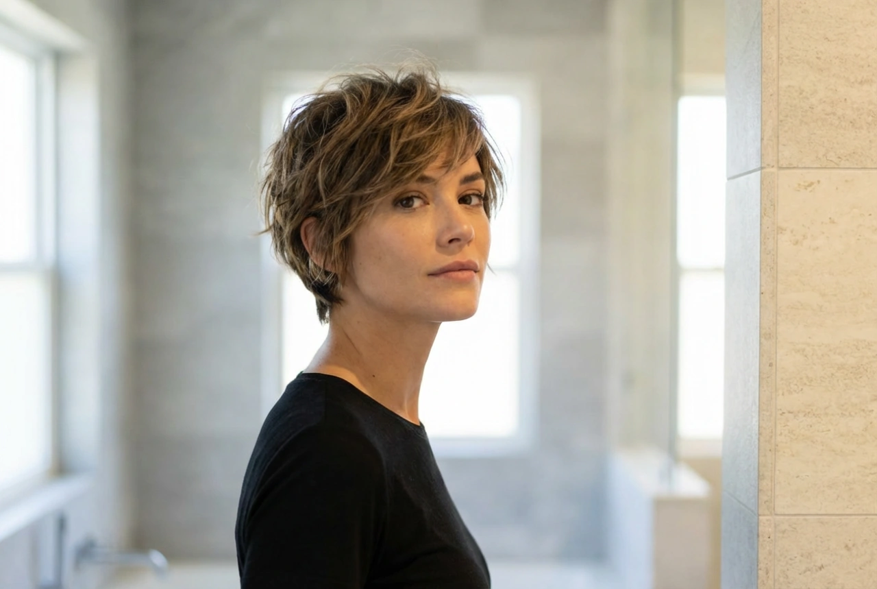 Coafuri anii '70 pentru păr scurt: pixie shaggy, textură și volum