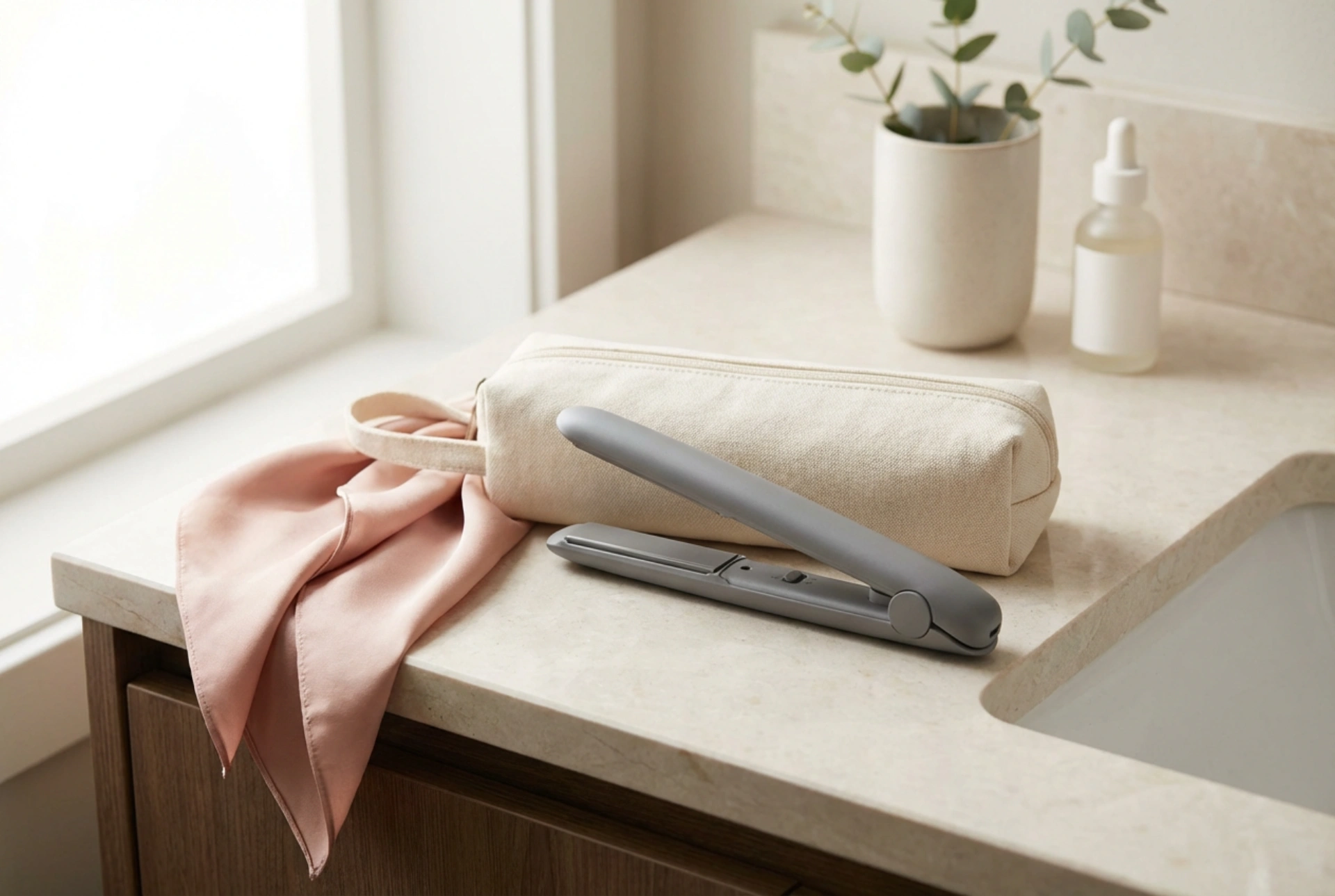 Placă de păr mini de călătorie: coafare ușoară în bagajul de mână