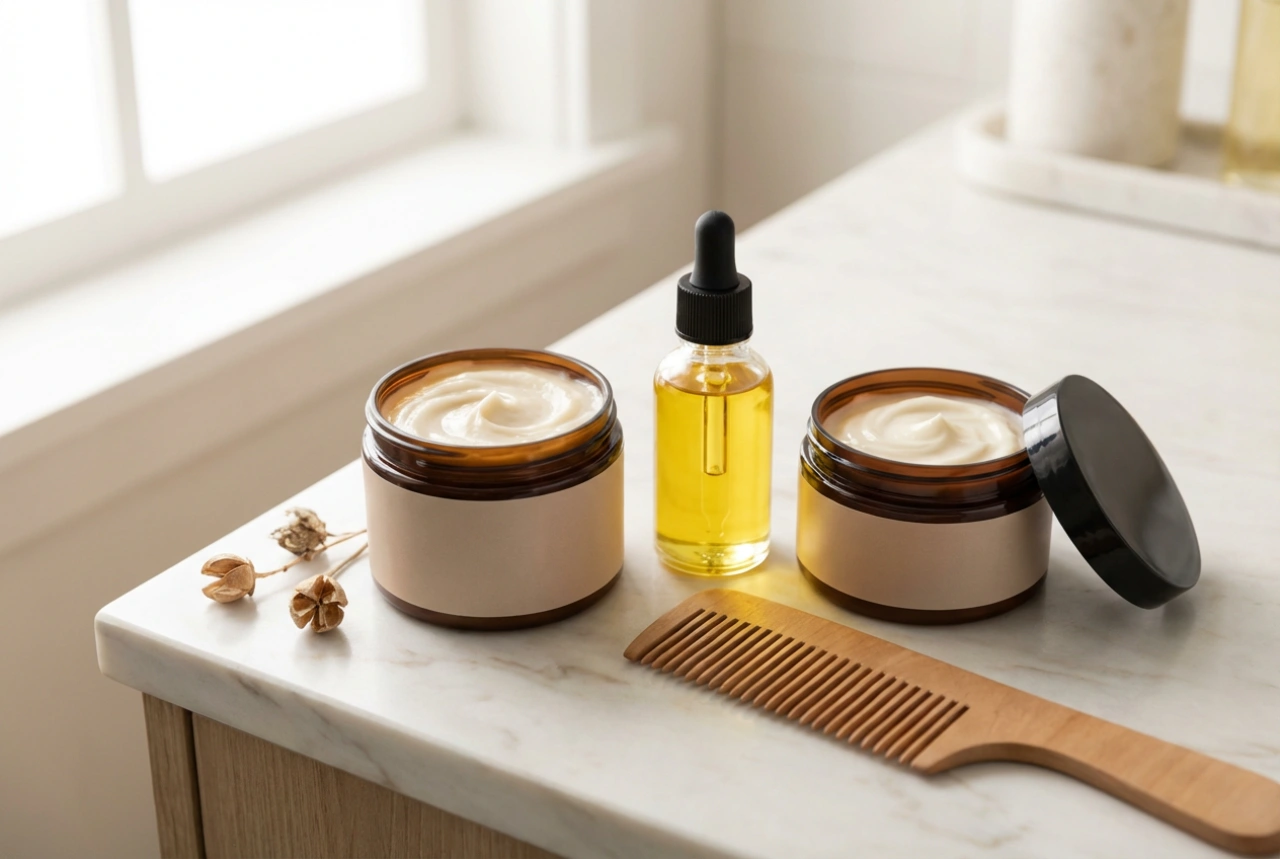 Balsamul pentru păr creț: humectanți, emolianți și metoda OMO