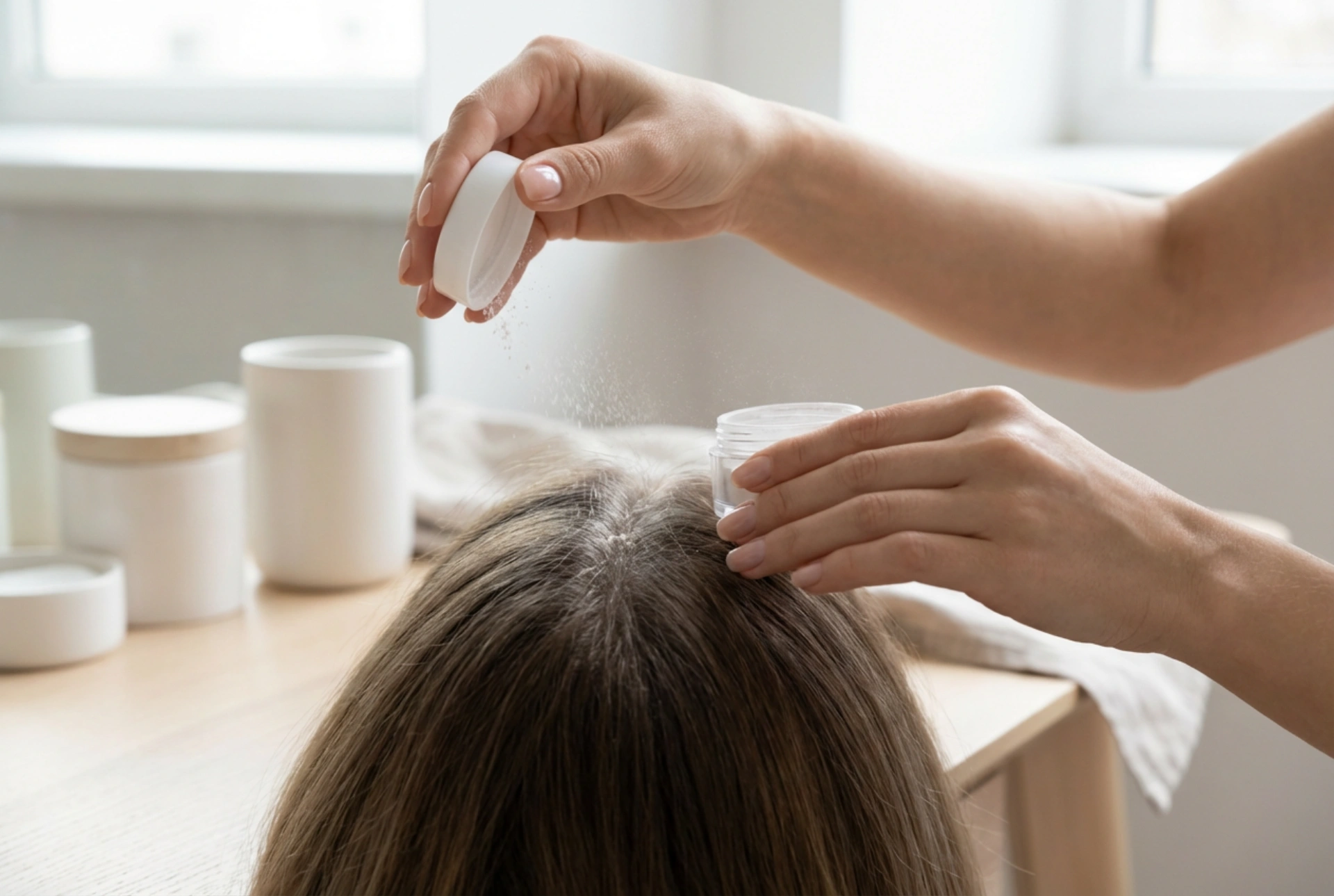 Pudra pentru volumul părului: aplicare precisă pas cu pas