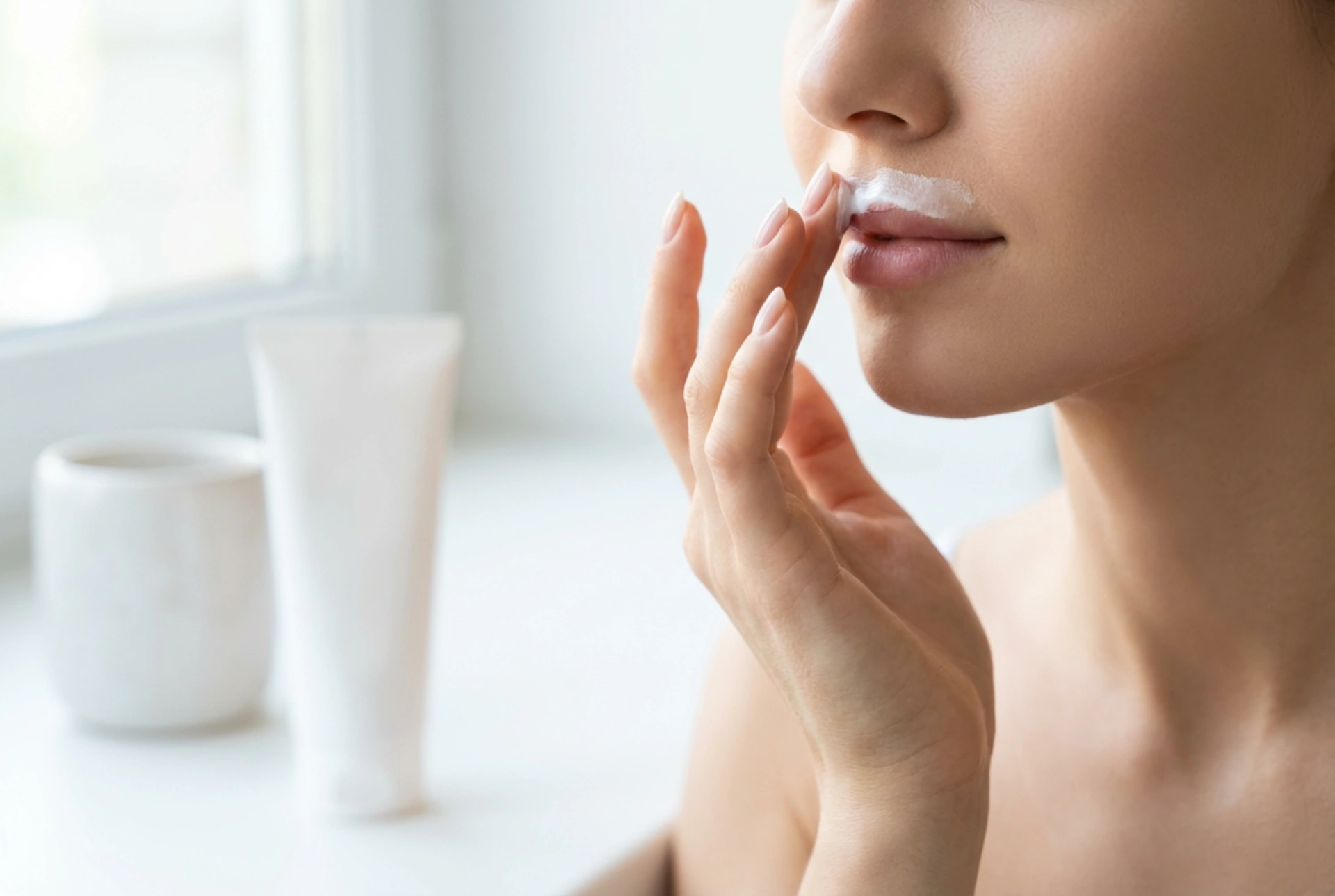 Crema depilatoare pentru mustață: aplicarea delicată deasupra buzei superioare și îndepărtarea corectă