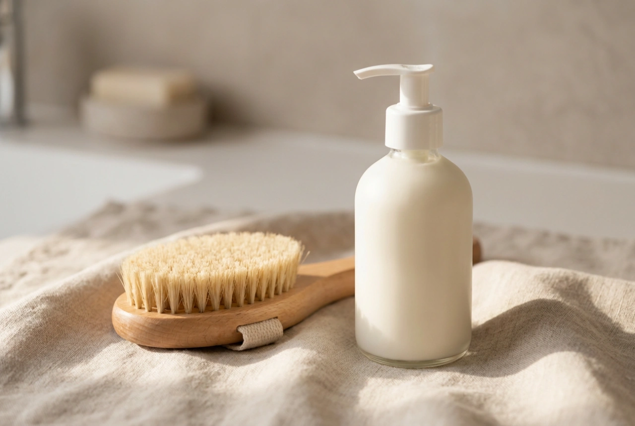 Balsam de corp fermizant: cum să îl combini cu periajul uscat pentru o piele netedă