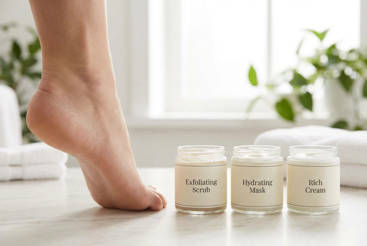 Soluție pentru călcâie uscate: peeling, mască și cremă cu uree