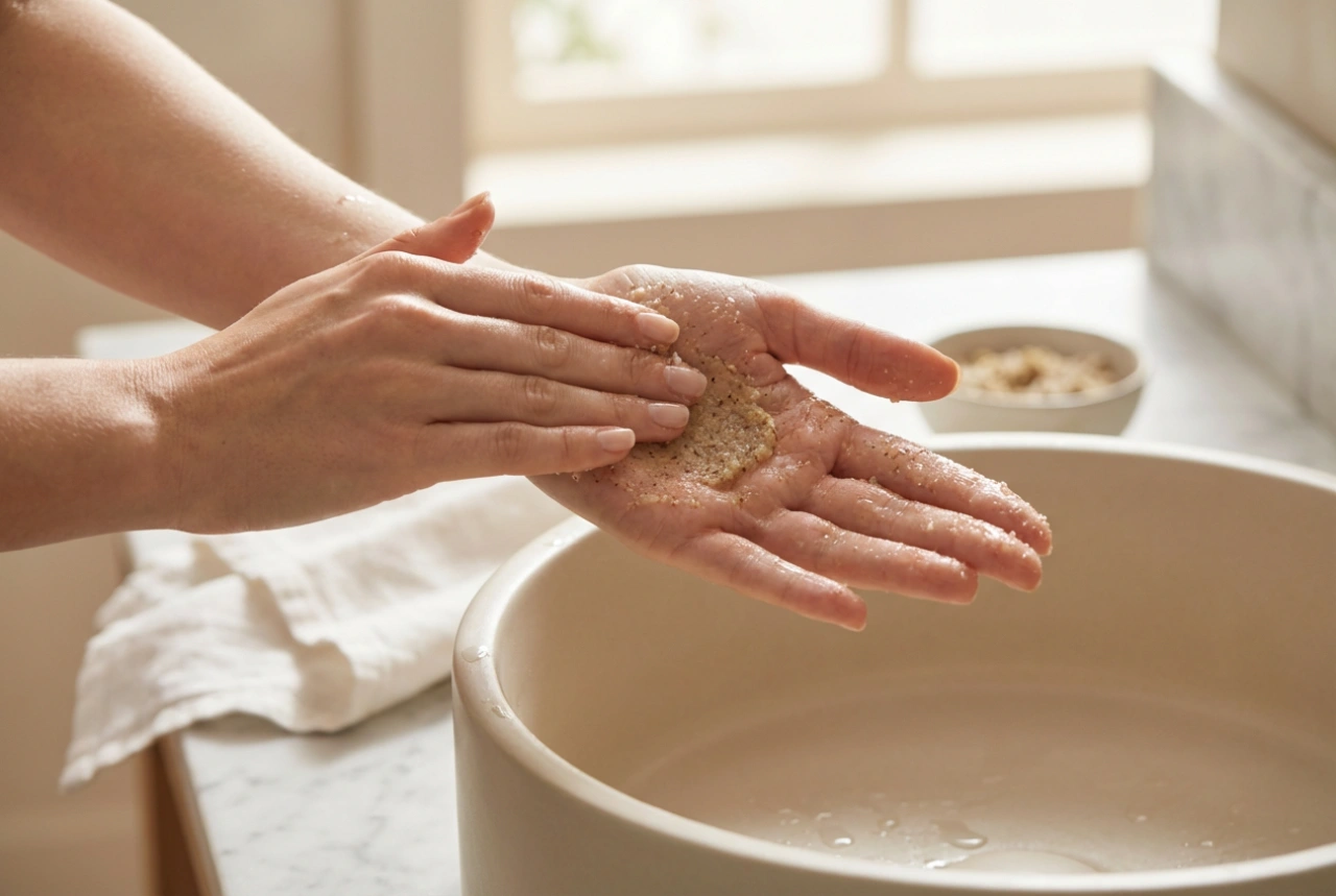 Exfoliant rapid pentru mâini: ingrediente de casă și tehnica de masaj