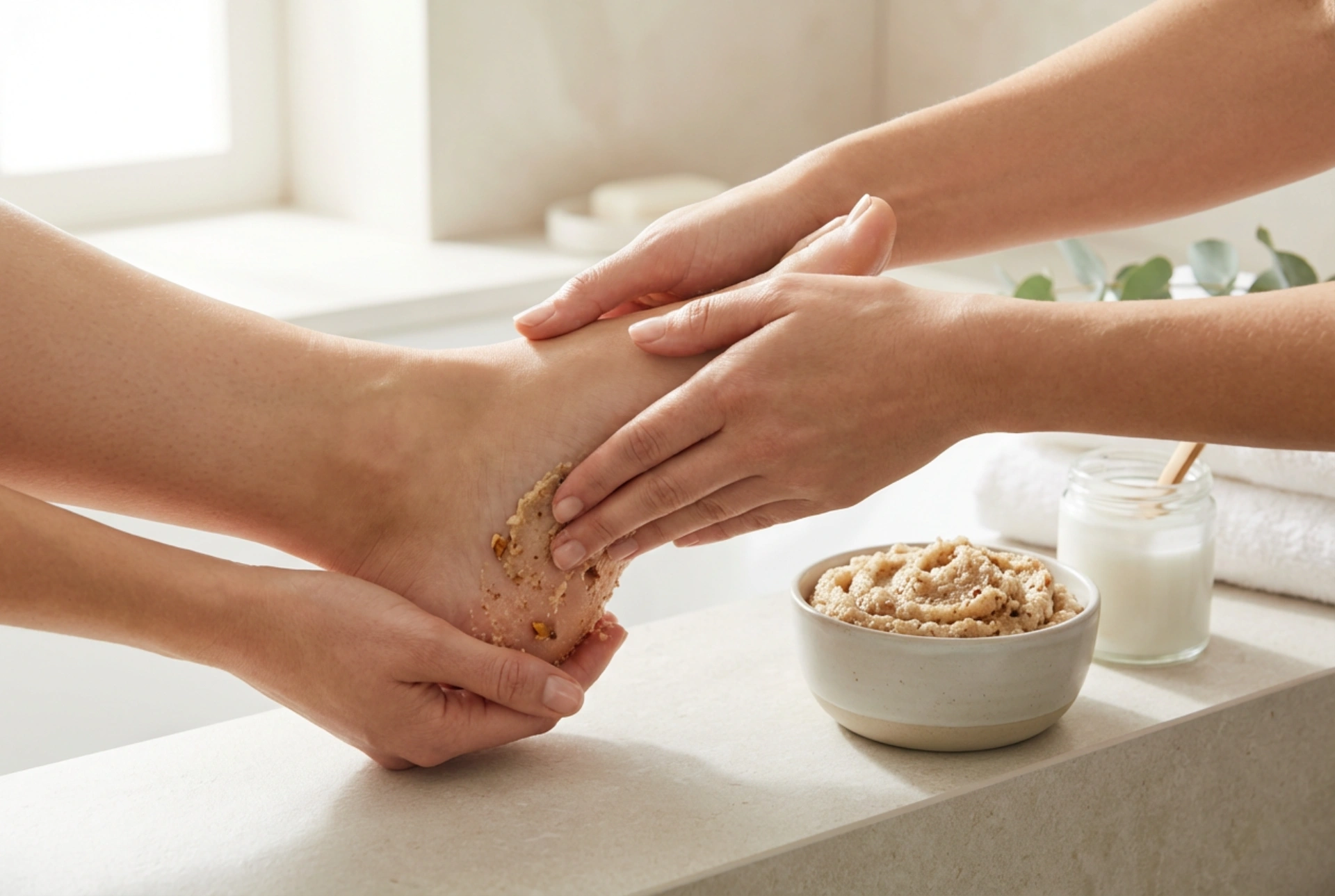 Peeling pentru călcâie: ingrediente eficiente, tehnici de masaj și frecvența utilizării