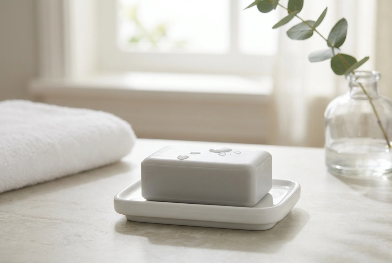 Săpunul gri solid: utilizări cosmetice și cum să previi senzația de piele strânsă