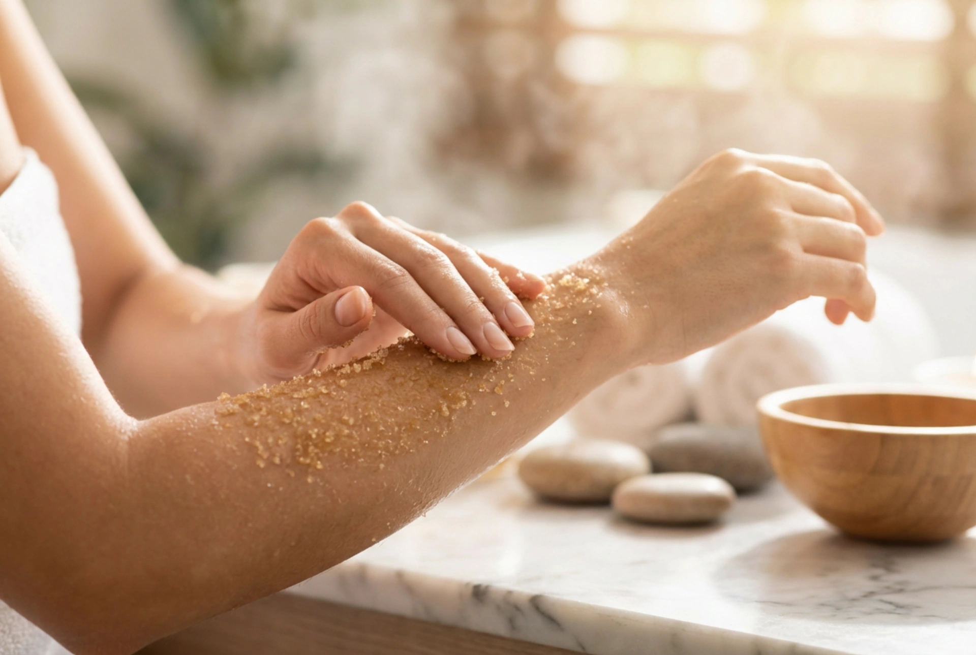 Cum să realizezi un peeling corporal acasă: frecvență, tehnică și îngrijire
