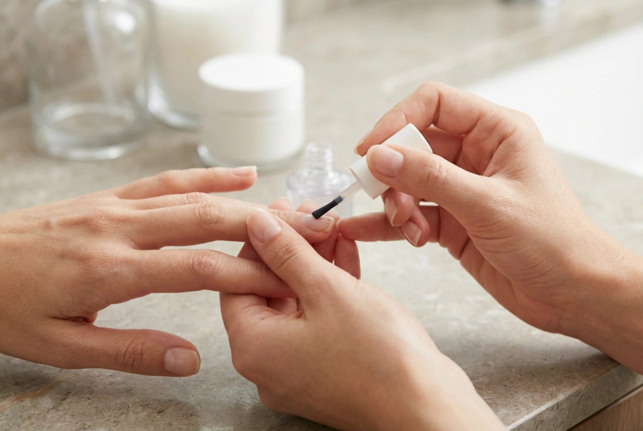 Manichiura hibridă pe unghia naturală: pregătire, bază de întărire, aplicare