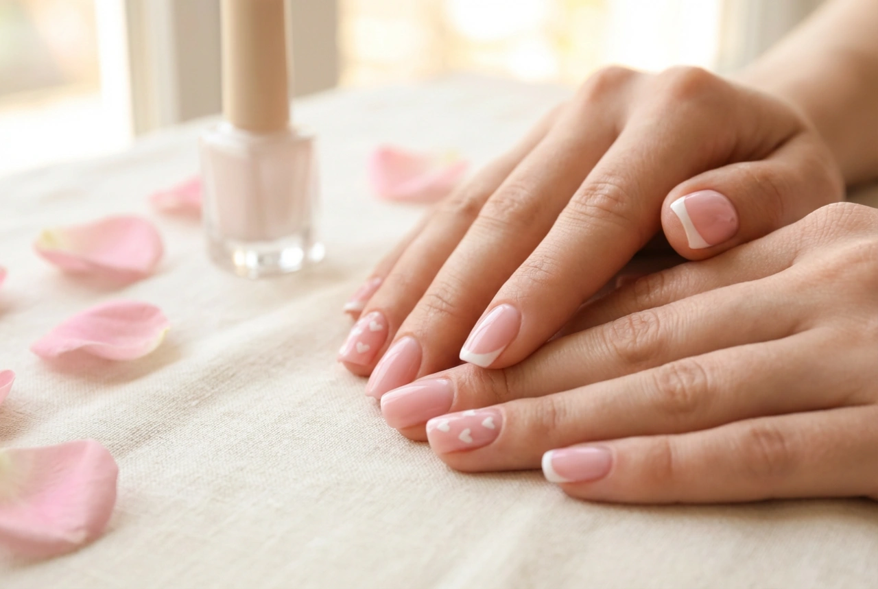 Manichiură de Ziua Îndrăgostiților acasă: inimioare, french și modele simple