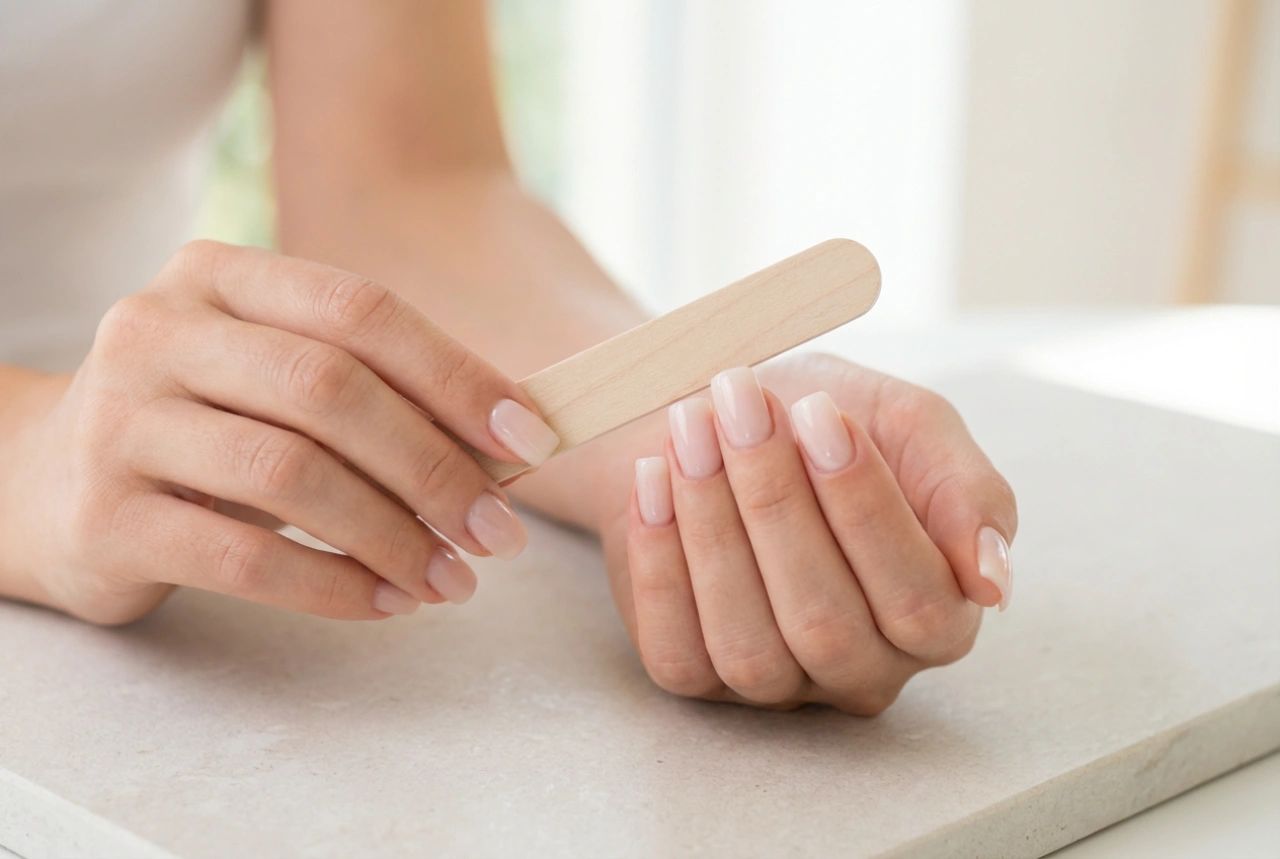 Unghii hibride pătrate: pilirea corectă și protejarea marginilor