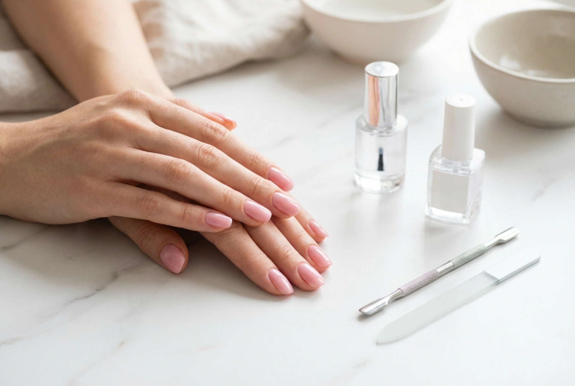 Manichiura semipermanentă pas cu pas: de la împingerea cuticulelor la top coat