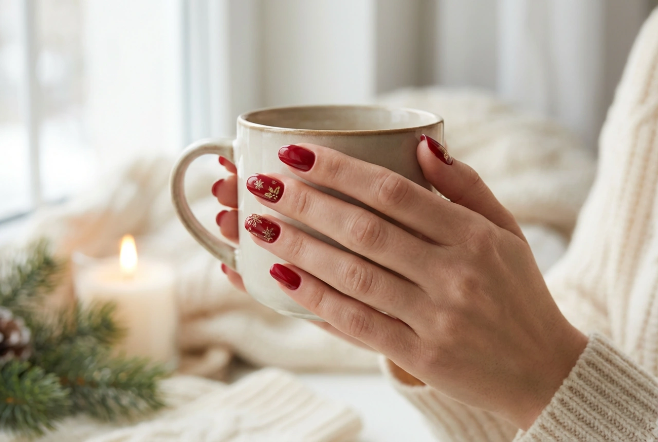 Unghii festive roșii: motive clasice și tehnici de realizare acasă