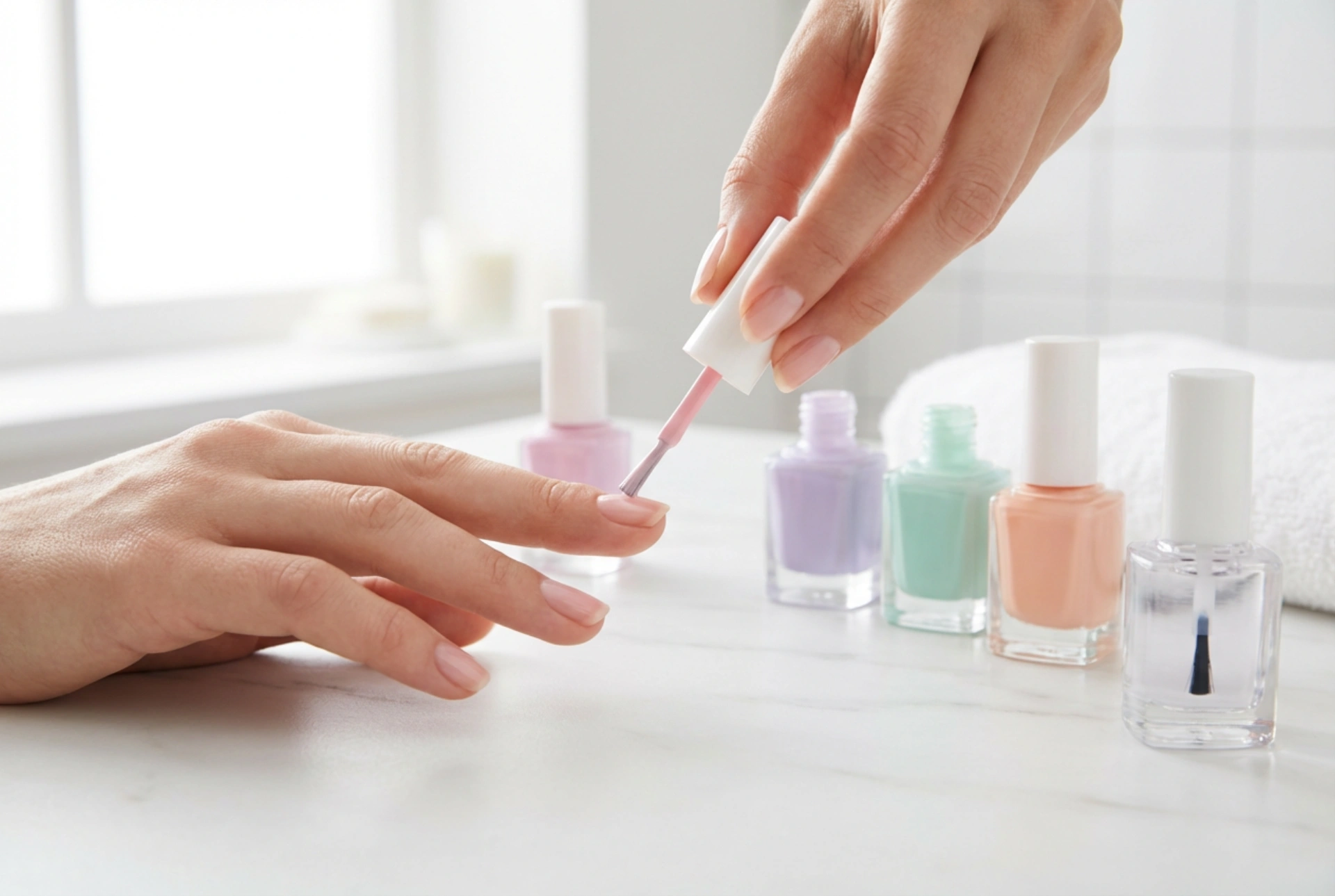 Manichiura pastelată pas cu pas: alegerea nuanțelor, aplicare fără urme și top coat