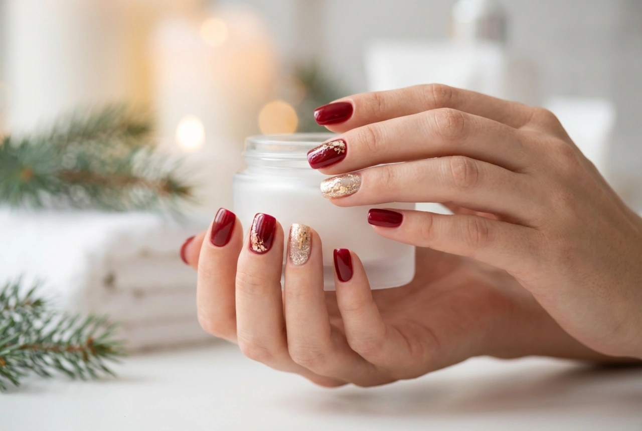 Unghii festive roșii cu auriu: tehnici simple și modele