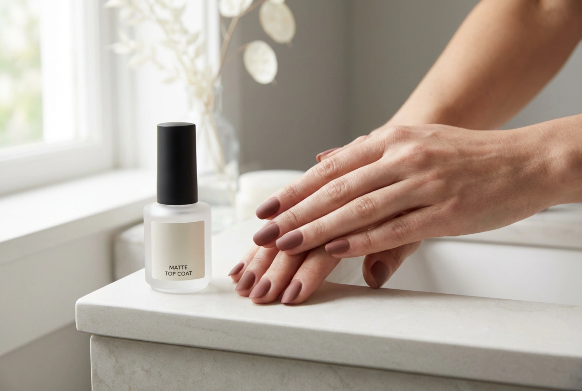 Unghii mate fără imperfecțiuni: top coat mat, pregătire și fixare