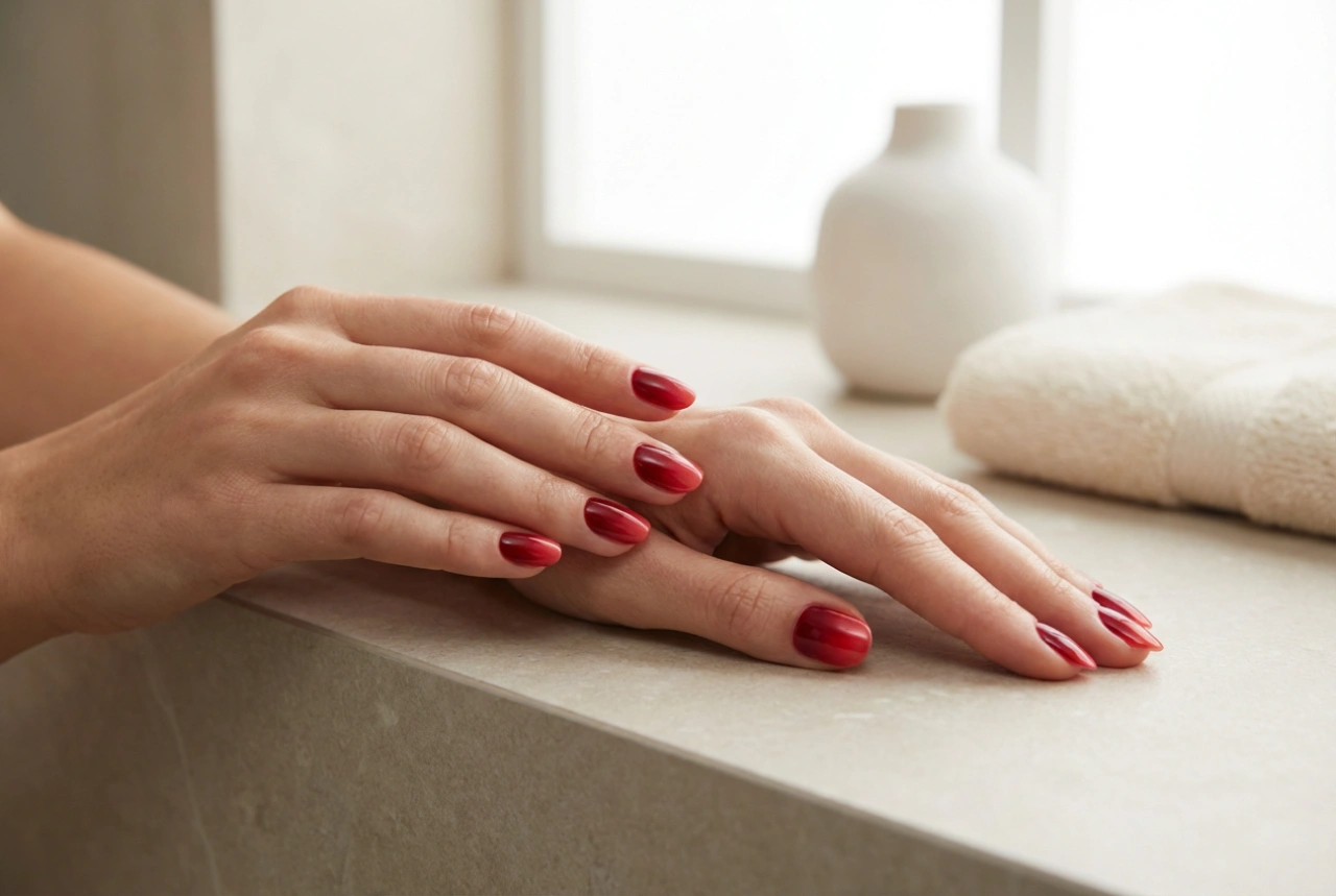 Cum se fac unghiile ombre roșii: de la bază la top coat