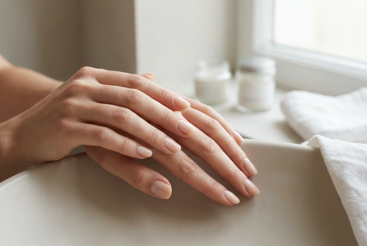 Unghii ombre subtile și naturale: de la nude la bej lăptos