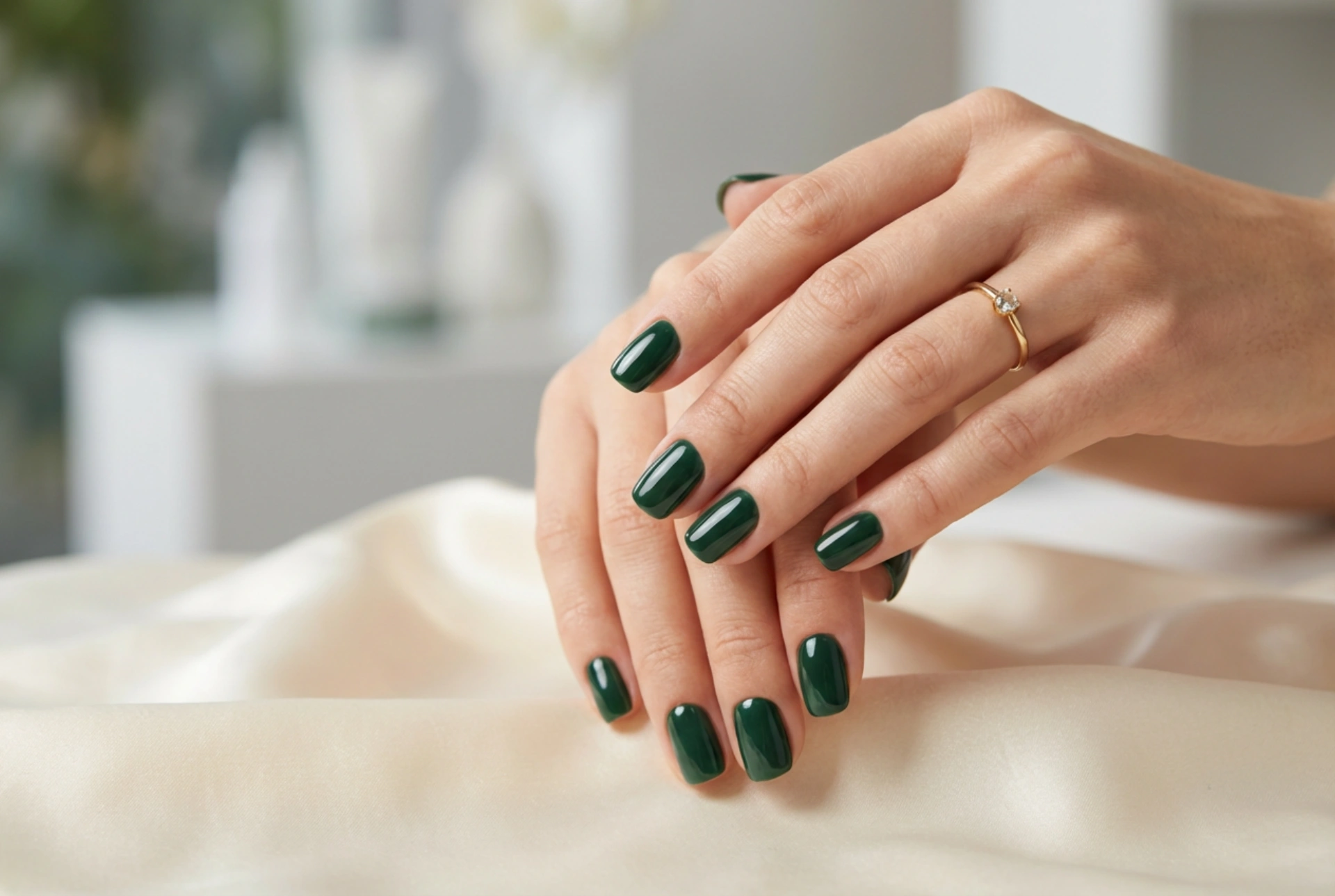 Manichiura elegantă cu ojă semipermanentă verde: alegerea nuanței și aplicarea
