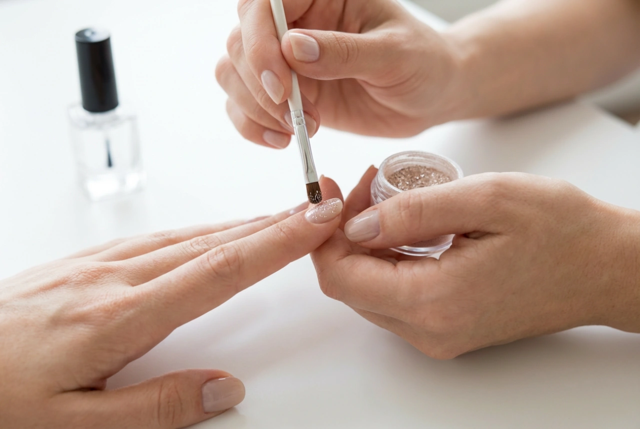 Pulberi pentru unghii: tehnici de aplicare, fixare și top coats