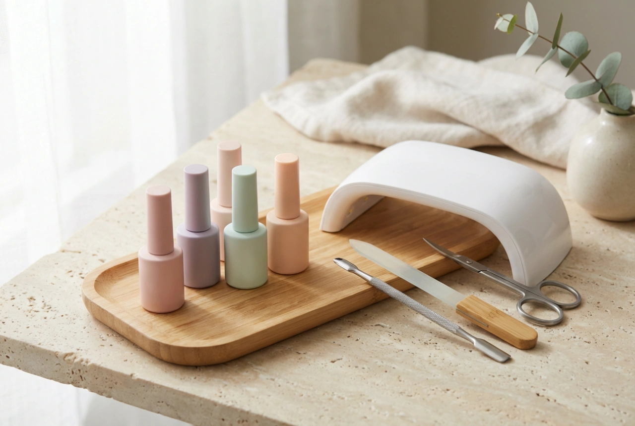 Kit de manichiură hibridă pentru acasă: produse esențiale, lampă și ordinea pașilor