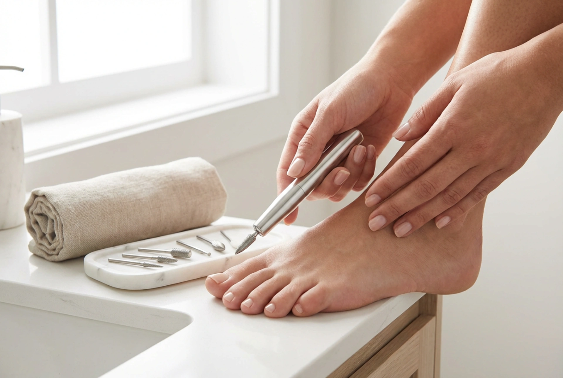 Aparat de pedichiură: pregătirea picioarelor, capete de freză și tehnica de lucru