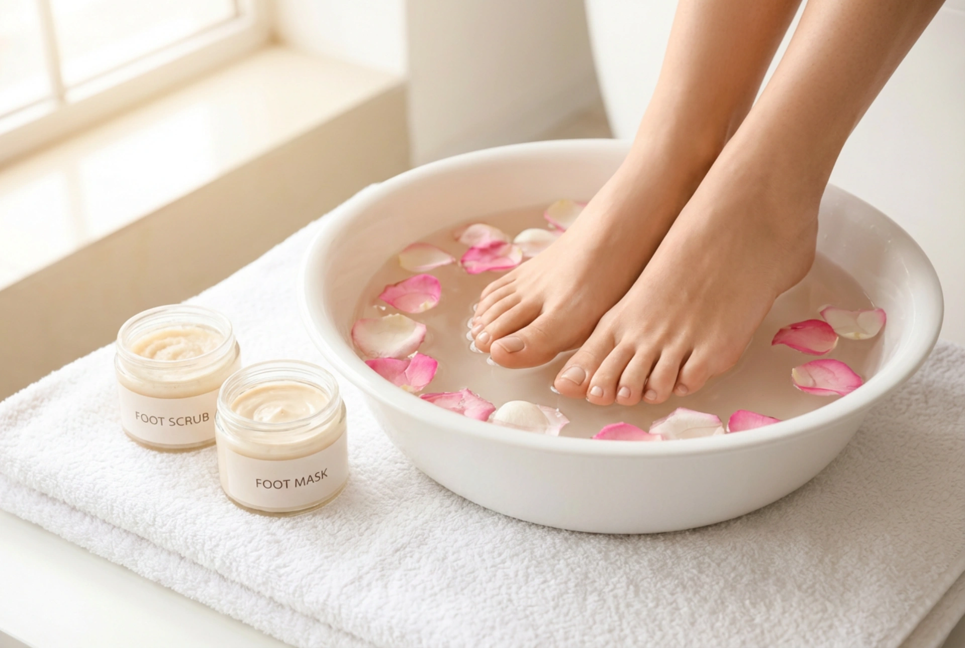 Pedichiură SPA: relaxare acasă, înmuiere, exfoliere și mască pentru picioare