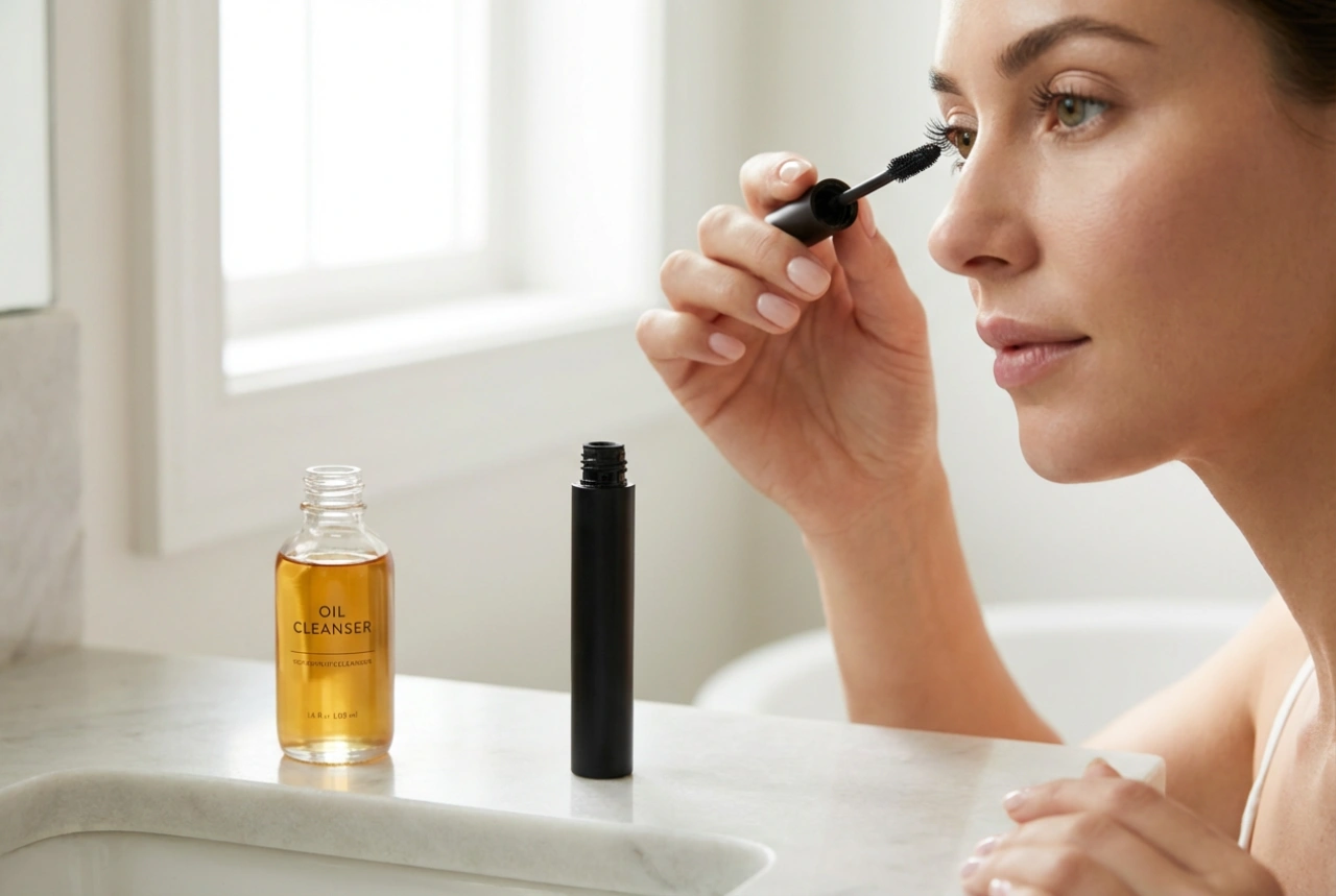 Mascara rezistent la apă: aplicare fără gene încărcate și demachiere delicată cu ulei
