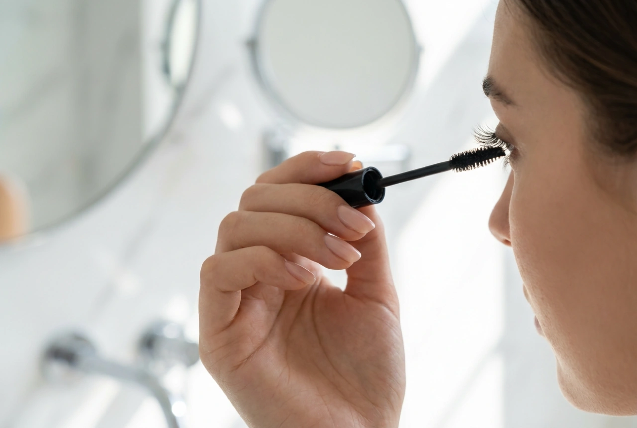 Cum să aplici rimelul cu fibre pentru a evita căderea și lipirea genelor