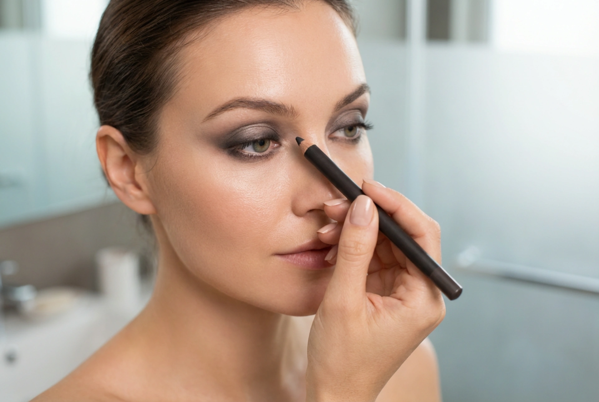 Creionul gros de ochi: machiaj smoky rapid și estompare delicată