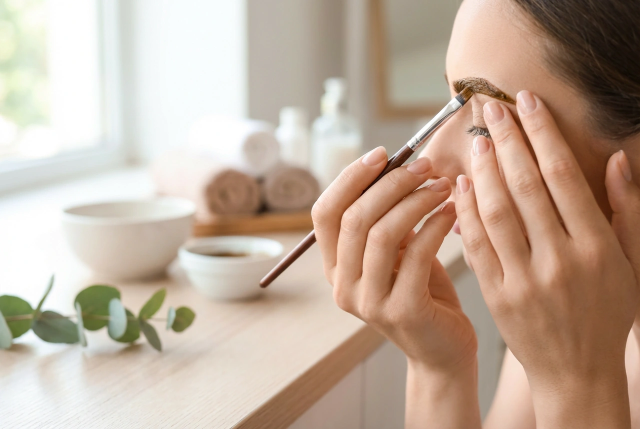 Henna pentru sprâncene: cum să obții o culoare uniformă și o linie naturală