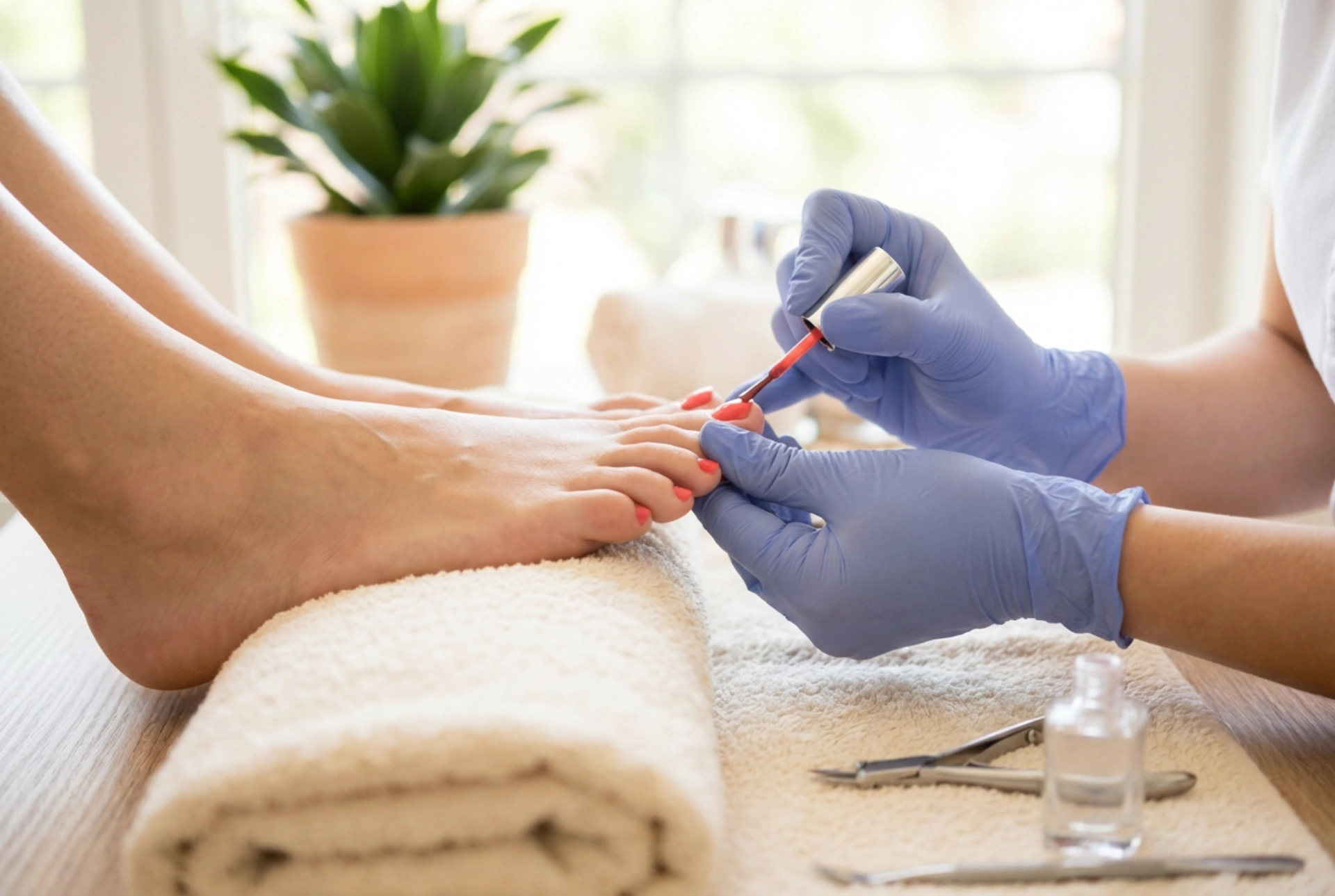 Pedichiura semipermanentă: pregătirea unghiilor, aplicarea ojei și finisarea