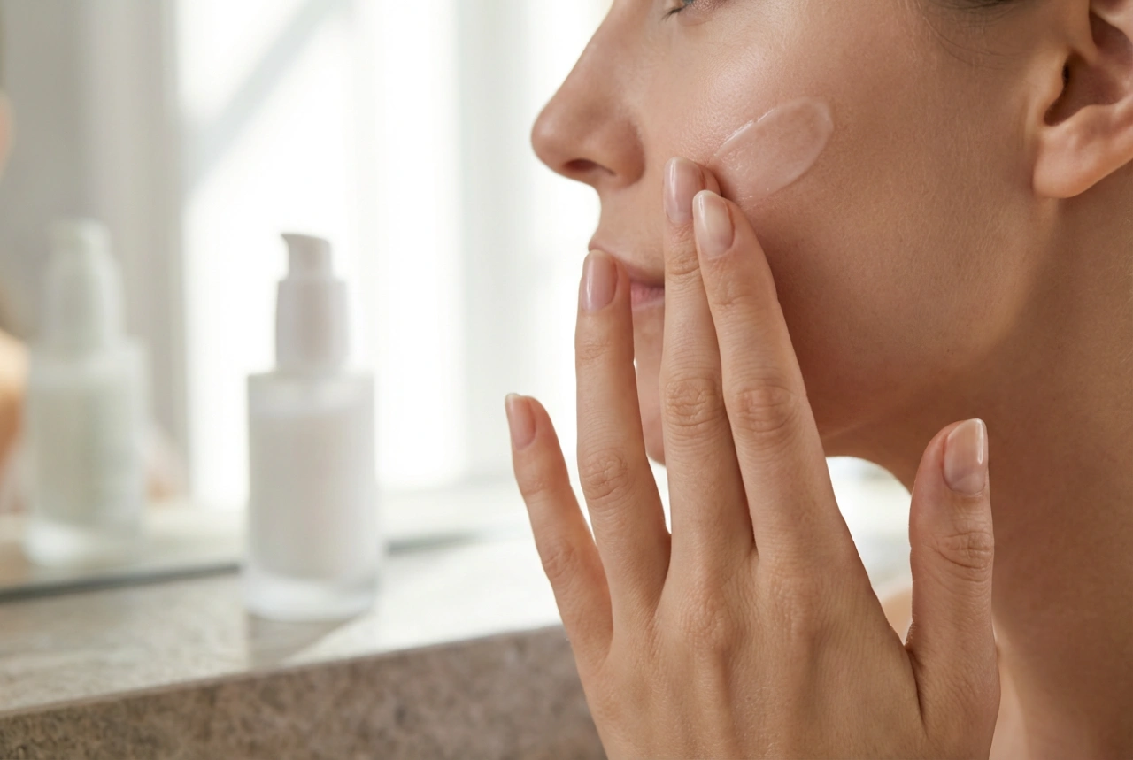 Baza de machiaj matifiantă: aplicarea în strat subțire și fixarea