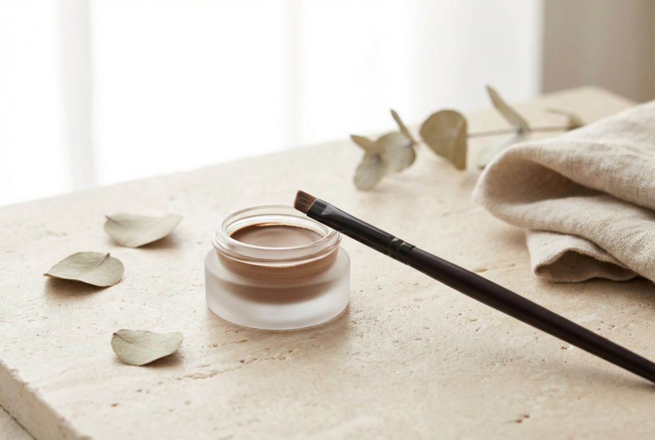 Pomada pentru sprâncene: umplere precisă și fixare de lungă durată