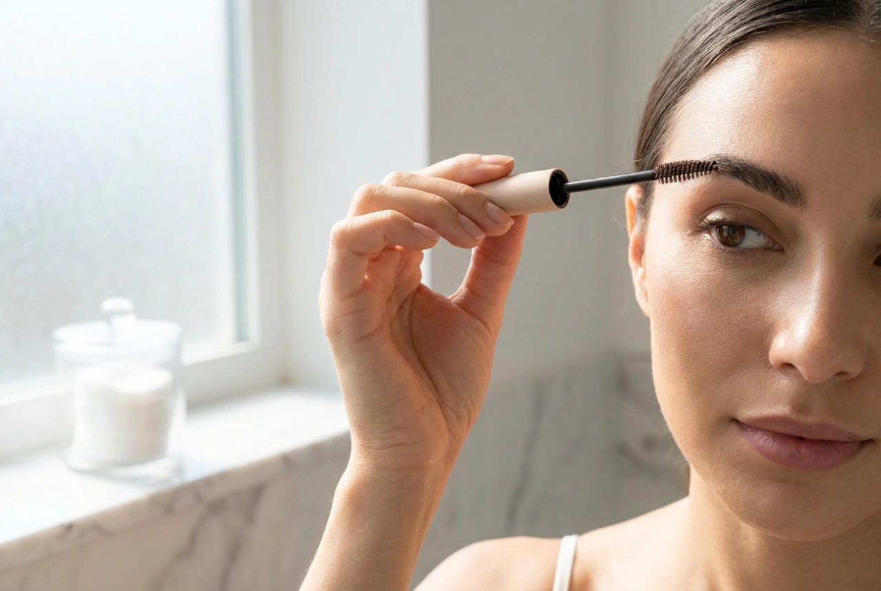 Mascara pentru sprâncene: fixare rapidă și colorare în 3 pași
