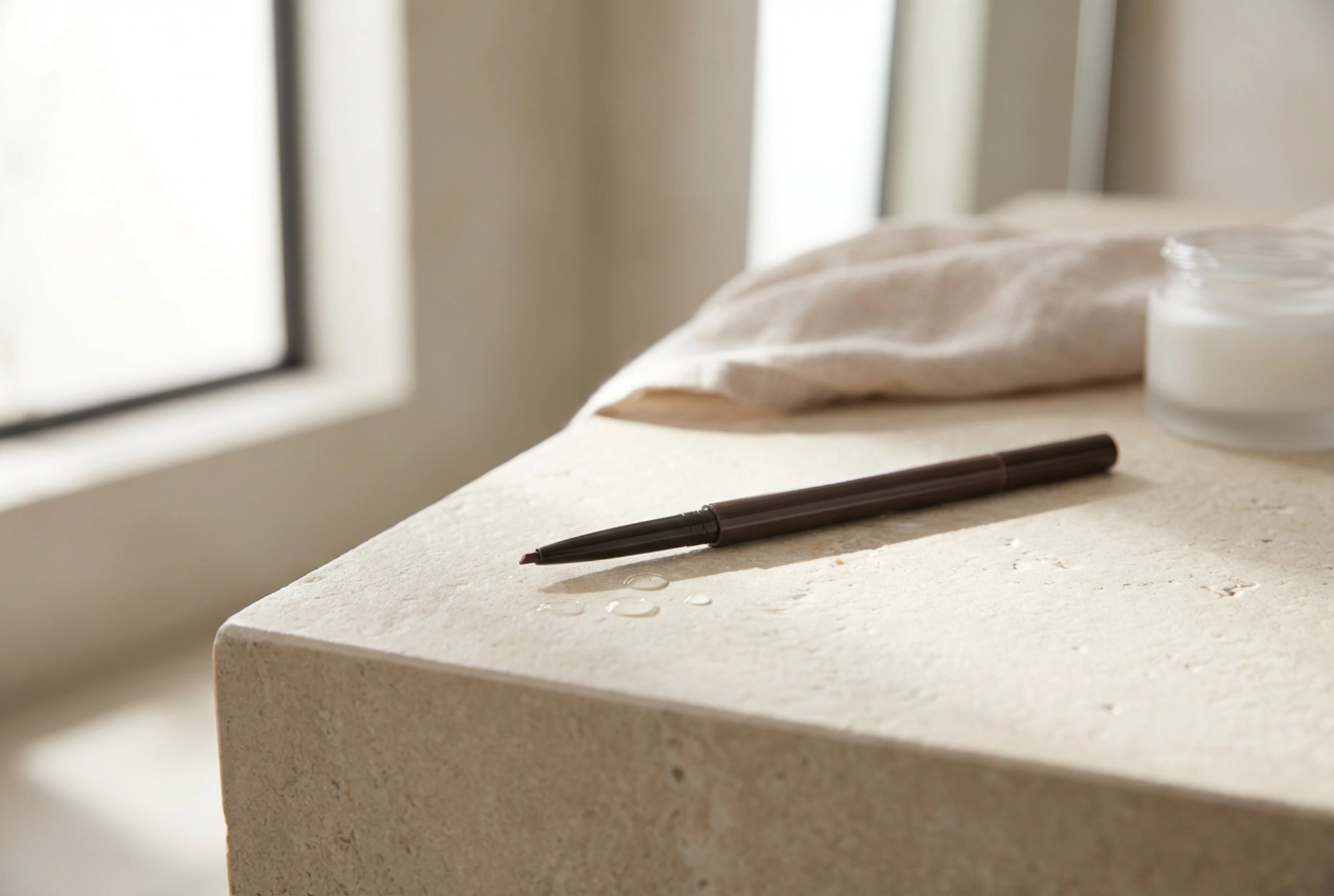 Creion de sprâncene rezistent la apă: conturarea formei și umplerea